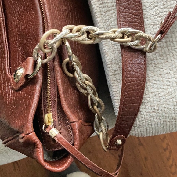 Elliott Lucca NWTS leather tote shoulder bag chain - Picture 7 of 16